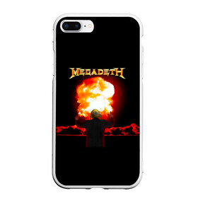 Чехол для iPhone 7Plus/8 Plus матовый с принтом Megadeth в Новосибирске, Силикон | Область печати: задняя сторона чехла, без боковых панелей | megadet | megadeth | группа | дирк вербурен | дэвид эллефсон | дэйв мастейн | кико лоурейро | мегадет | мегадетх | метал | рок | трэш | трэшметал | тяжелый | хард | хардрок | хеви | хевиметал