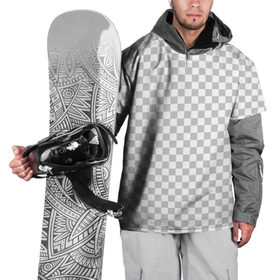 Накидка на куртку 3D с принтом Прозрачность в Новосибирске, 100% полиэстер |  | opacity | photoshop | transparent | белый | дизайнер | квадратики | клетки | паттрен | прозрачный | серый | фотошоп