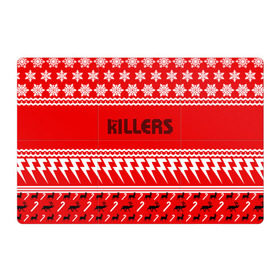Магнитный плакат 3Х2 с принтом Праздничный The Killers в Новосибирске, Полимерный материал с магнитным слоем | 6 деталей размером 9*9 см | Тематика изображения на принте: kilers | killers | the | the killers | альтернативн | брэндон флауэрс | дэйв кенинг | зе | знак | зэ | килер | килерс | красный | марк стормер | надпись | новогодний | новый год | праздник | рождество