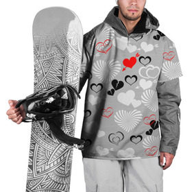 Накидка на куртку 3D с принтом Валентинки в Новосибирске, 100% полиэстер |  | 