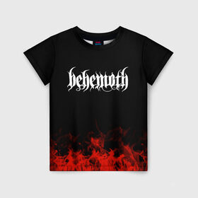 Детская футболка 3D с принтом Behemoth в Новосибирске, 100% гипоаллергенный полиэфир | прямой крой, круглый вырез горловины, длина до линии бедер, чуть спущенное плечо, ткань немного тянется | band | behemoth | metal | music | rock | атрибутика | группа | метал | музыка | рок
