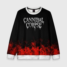Детский свитшот 3D с принтом Cannibal Corpse в Новосибирске, 100% полиэстер | свободная посадка, прямой крой, мягкая тканевая резинка на рукавах и понизу свитшота | band | cannibal corpse | metal | music | rock | атрибутика | группа | метал | музыка | рок