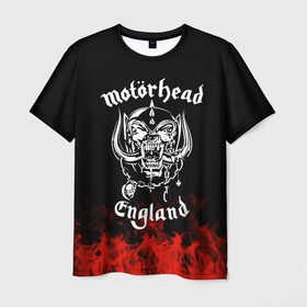 Мужская футболка 3D с принтом Motorhead в Новосибирске, 100% полиэфир | прямой крой, круглый вырез горловины, длина до линии бедер | Тематика изображения на принте: band | metal | motorhead | music | rock | атрибутика | группа | метал | музыка | рок