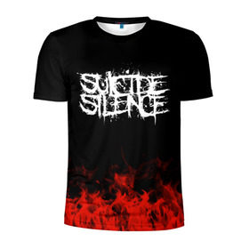 Мужская футболка 3D спортивная с принтом Suicide Silence в Новосибирске, 100% полиэстер с улучшенными характеристиками | приталенный силуэт, круглая горловина, широкие плечи, сужается к линии бедра | band | metal | music | rock | suicide silence | атрибутика | группа | метал | музыка | рок
