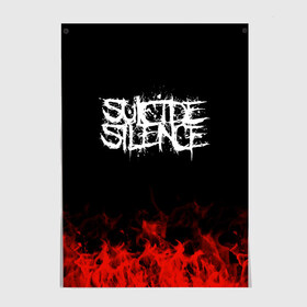 Постер с принтом Suicide Silence в Новосибирске, 100% бумага
 | бумага, плотность 150 мг. Матовая, но за счет высокого коэффициента гладкости имеет небольшой блеск и дает на свету блики, но в отличии от глянцевой бумаги не покрыта лаком | band | metal | music | rock | suicide silence | атрибутика | группа | метал | музыка | рок