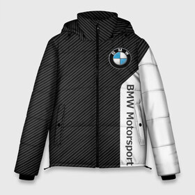 Мужская зимняя куртка 3D с принтом BMW CARBON БМВ КАРБОН в Новосибирске, верх — 100% полиэстер; подкладка — 100% полиэстер; утеплитель — 100% полиэстер | длина ниже бедра, свободный силуэт Оверсайз. Есть воротник-стойка, отстегивающийся капюшон и ветрозащитная планка. 

Боковые карманы с листочкой на кнопках и внутренний карман на молнии. | Тематика изображения на принте: bmw | bmw motorsport | bmw performance | carbon | m | motorsport | performance | sport | бмв | карбон | моторспорт | спорт