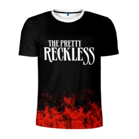 Мужская футболка 3D спортивная с принтом The Pretty Reckless в Новосибирске, 100% полиэстер с улучшенными характеристиками | приталенный силуэт, круглая горловина, широкие плечи, сужается к линии бедра | band | metal | music | rock | the pretty reckless | атрибутика | группа | метал | музыка | рок