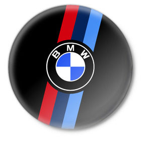 Значок с принтом BMW 2018 M Sport в Новосибирске,  металл | круглая форма, металлическая застежка в виде булавки | Тематика изображения на принте: bmw | bmw motorsport | bmw performance | carbon | m | motorsport | performance | sport | бмв | карбон | моторспорт | спорт