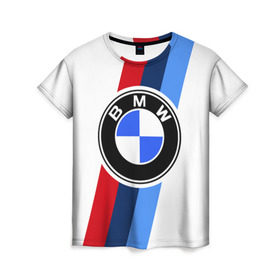 Женская футболка 3D с принтом BMW 2018 M Sport в Новосибирске, 100% полиэфир ( синтетическое хлопкоподобное полотно) | прямой крой, круглый вырез горловины, длина до линии бедер | bmw | bmw motorsport | bmw performance | carbon | m | motorsport | performance | sport | бмв | карбон | моторспорт | спорт