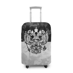 Чехол для чемодана 3D с принтом RUSSIA - Black Collection в Новосибирске, 86% полиэфир, 14% спандекс | двустороннее нанесение принта, прорези для ручек и колес | russia | герб | двуглавый орел | патриот | россия