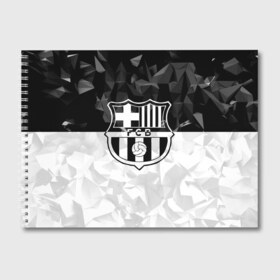 Альбом для рисования с принтом FC Barca Black Collection в Новосибирске, 100% бумага
 | матовая бумага, плотность 200 мг. | fc barcelona | fcb | барселона | спорт | спортивные | футбол | футбольный клуб