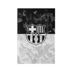 Обложка для паспорта матовая кожа с принтом FC Barca Black Collection в Новосибирске, натуральная матовая кожа | размер 19,3 х 13,7 см; прозрачные пластиковые крепления | fc barcelona | fcb | барселона | спорт | спортивные | футбол | футбольный клуб