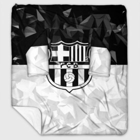 Плед с рукавами с принтом FC Barca Black Collection в Новосибирске, 100% полиэстер | Закругленные углы, все края обработаны. Ткань не мнется и не растягивается. Размер 170*145 | fc barcelona | fcb | барселона | спорт | спортивные | футбол | футбольный клуб