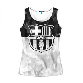 Женская майка 3D с принтом FC Barca Black Collection в Новосибирске, 100% полиэстер | круглая горловина, прямой силуэт, длина до линии бедра | fc barcelona | fcb | барселона | спорт | спортивные | футбол | футбольный клуб