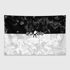 Флаг-баннер с принтом CS GO Black Collection в Новосибирске, 100% полиэстер | размер 67 х 109 см, плотность ткани — 95 г/м2; по краям флага есть четыре люверса для крепления | counter strike | cs | cs go | global | go.offensive | шутер