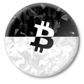 Значок с принтом BITCOIN Black Collection в Новосибирске,  металл | круглая форма, металлическая застежка в виде булавки | Тематика изображения на принте: bitcoin | btc | crypto | miner | mining | биткоин | валюта | деньги | криптовалюта | майнинг | цифровое золото