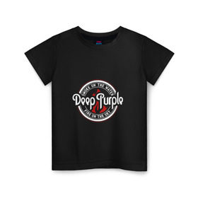 Детская футболка хлопок с принтом Deep Purple в Новосибирске, 100% хлопок | круглый вырез горловины, полуприлегающий силуэт, длина до линии бедер | deep purple | гиллан | гловер | дееп | деп | ди | дип | диперпл | дипперпл | иэн пэйс | метал | морс | пепл | перпл | прогрессивный | психоделический | рок | хард | хардрок | хеви | хевиметал | эйри