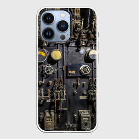 Чехол для iPhone 13 Pro с принтом Механизм в Новосибирске,  |  | Тематика изображения на принте: давление | дым | механизм | механика | панк | пар | рычаг | стим | стимпанк | тумблер