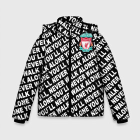Зимняя куртка для мальчиков 3D с принтом YNWA с логотипом в Новосибирске, ткань верха — 100% полиэстер; подклад — 100% полиэстер, утеплитель — 100% полиэстер | длина ниже бедра, удлиненная спинка, воротник стойка и отстегивающийся капюшон. Есть боковые карманы с листочкой на кнопках, утяжки по низу изделия и внутренний карман на молнии. 

Предусмотрены светоотражающий принт на спинке, радужный светоотражающий элемент на пуллере молнии и на резинке для утяжки | liverpool | you ll never walk alone | апл | ливерпуль | футбол