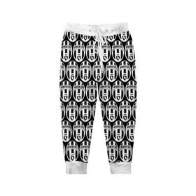 Детские брюки 3D с принтом Juventus Black&White в Новосибирске, 100% полиэстер | манжеты по низу, эластичный пояс регулируется шнурком, по бокам два кармана без застежек, внутренняя часть кармана из мелкой сетки | Тематика изображения на принте: 