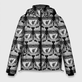 Мужская зимняя куртка 3D с принтом Liverpool Black&White в Новосибирске, верх — 100% полиэстер; подкладка — 100% полиэстер; утеплитель — 100% полиэстер | длина ниже бедра, свободный силуэт Оверсайз. Есть воротник-стойка, отстегивающийся капюшон и ветрозащитная планка. 

Боковые карманы с листочкой на кнопках и внутренний карман на молнии. | england | football | liverpool fc | logo | sport | англия | арт | ливерпуль | лига | лого | спорт | текстура | фк | футбол | футбольный клуб | эмблема