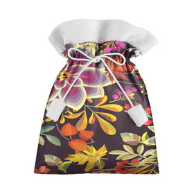 Подарочный 3D мешок с принтом Осенние мотивы в Новосибирске, 100% полиэстер | Размер: 29*39 см | fashion | flower | акварельные цветы | краски | осень | природа | рисованные цветы | розы | цветы