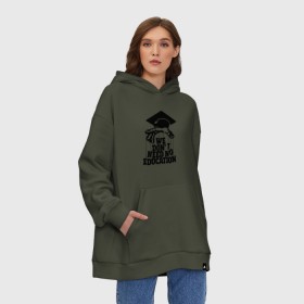 Худи SuperOversize хлопок с принтом We dont need no edocation в Новосибирске, 70% хлопок, 30% полиэстер, мягкий начес внутри | карман-кенгуру, эластичная резинка на манжетах и по нижней кромке, двухслойный капюшон
 | pink floyd | pinkfloyd | арт | артрок | группа | дэвид гилмор | пинк флойд | пинкфлойд | прогрессивный | психоделический | рок | сид барретт | симфонический | спэйс | эйсид | экспериментальный