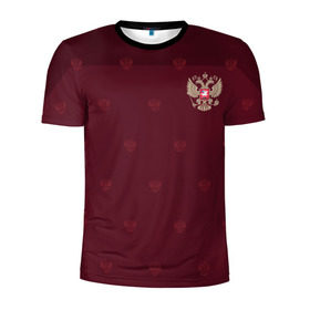 Мужская футболка 3D спортивная с принтом Россия, форма в Новосибирске, 100% полиэстер с улучшенными характеристиками | приталенный силуэт, круглая горловина, широкие плечи, сужается к линии бедра | russia | uniform | россия | форма