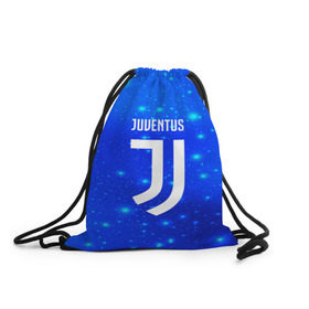 Рюкзак-мешок 3D с принтом Juventus space collection в Новосибирске, 100% полиэстер | плотность ткани — 200 г/м2, размер — 35 х 45 см; лямки — толстые шнурки, застежка на шнуровке, без карманов и подкладки | Тематика изображения на принте: football | soccer | ювентус