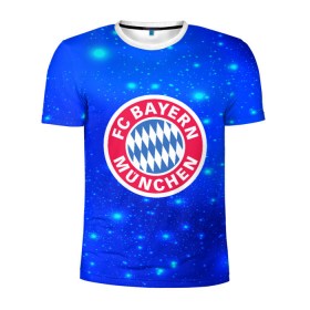 Мужская футболка 3D спортивная с принтом FC Bayern Munchen space 2018 в Новосибирске, 100% полиэстер с улучшенными характеристиками | приталенный силуэт, круглая горловина, широкие плечи, сужается к линии бедра | bayern munchen | football | footer | soccer | socker | спорт | футбол | футбольный клуб