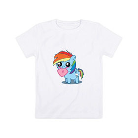 Детская футболка хлопок с принтом Май литл пони в Новосибирске, 100% хлопок | круглый вырез горловины, полуприлегающий силуэт, длина до линии бедер | my little pony | арт | игра | май литл пони | милая | мультфильм | няша | прикольные