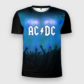 Мужская футболка 3D спортивная с принтом AC/DC в Новосибирске, 100% полиэстер с улучшенными характеристиками | приталенный силуэт, круглая горловина, широкие плечи, сужается к линии бедра | ac dc | band | metal | music | rock | атрибутика | группа | метал | музыка | рок