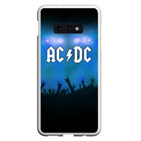 Чехол для Samsung S10E с принтом AC DC в Новосибирске, Силикон | Область печати: задняя сторона чехла, без боковых панелей | ac dc | band | metal | music | rock | атрибутика | группа | метал | музыка | рок