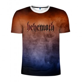 Мужская футболка 3D спортивная с принтом Behemoth в Новосибирске, 100% полиэстер с улучшенными характеристиками | приталенный силуэт, круглая горловина, широкие плечи, сужается к линии бедра | band | behemoth | metal | music | rock | атрибутика | группа | метал | музыка | рок