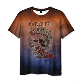 Мужская футболка 3D с принтом The Exploited в Новосибирске, 100% полиэфир | прямой крой, круглый вырез горловины, длина до линии бедер | band | metal | music | rock | the exploited | атрибутика | группа | метал | музыка | рок