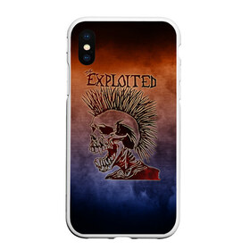 Чехол для iPhone XS Max матовый с принтом The Exploited в Новосибирске, Силикон | Область печати: задняя сторона чехла, без боковых панелей | Тематика изображения на принте: band | metal | music | rock | the exploited | атрибутика | группа | метал | музыка | рок