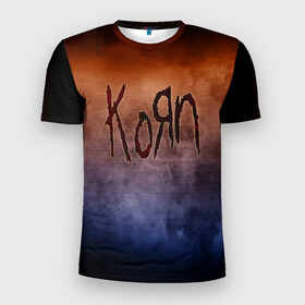 Мужская футболка 3D спортивная с принтом Korn в Новосибирске, 100% полиэстер с улучшенными характеристиками | приталенный силуэт, круглая горловина, широкие плечи, сужается к линии бедра | band | metal | music | rock | атрибутика | группа | метал | музыка | рок