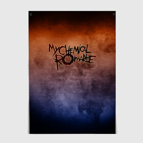 Постер с принтом My Chemical Romance в Новосибирске, 100% бумага
 | бумага, плотность 150 мг. Матовая, но за счет высокого коэффициента гладкости имеет небольшой блеск и дает на свету блики, но в отличии от глянцевой бумаги не покрыта лаком | band | metal | music | my chemical romance | rock | атрибутика | группа | метал | музыка | рок