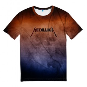 Мужская футболка 3D с принтом Metallica в Новосибирске, 100% полиэфир | прямой крой, круглый вырез горловины, длина до линии бедер | band | metal | metallica | music | rock | атрибутика | группа | метал | музыка | рок