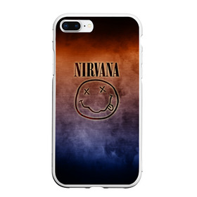 Чехол для iPhone 7Plus/8 Plus матовый с принтом Nirvana в Новосибирске, Силикон | Область печати: задняя сторона чехла, без боковых панелей | band | metal | music | nirvana | rock | атрибутика | группа | метал | музыка | рок