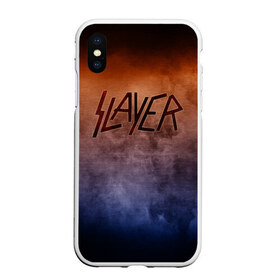 Чехол для iPhone XS Max матовый с принтом Slayer в Новосибирске, Силикон | Область печати: задняя сторона чехла, без боковых панелей | band | metal | music | rock | slayer | атрибутика | группа | метал | музыка | рок