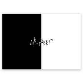 Поздравительная открытка с принтом Lil Peep в Новосибирске, 100% бумага | плотность бумаги 280 г/м2, матовая, на обратной стороне линовка и место для марки
 | awful things | gustav hr | lil peep | густав ор | клауд | клауд рэп | лил | певец | пип | пост эмо | реп | репер | рэп | рэпер | трэп | хип | хип хоп | хипхоп | хоп | эмо | эмо трэп