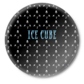 Значок с принтом Ice Cube в Новосибирске,  металл | круглая форма, металлическая застежка в виде булавки | hip hop | hiphop | ice cube | mc | n.w.a | rap | айс | гангса | джексон | западное побережье | куб | кубе | кубик льда | кьюб | мс | о ши | оши | реп | репер | речитатив | рэп | рэпер | хип | хипхоп | хоп