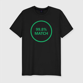 Мужская футболка премиум с принтом Match в Новосибирске, 92% хлопок, 8% лайкра | приталенный силуэт, круглый вырез ворота, длина до линии бедра, короткий рукав | black mirror | черное зеркало