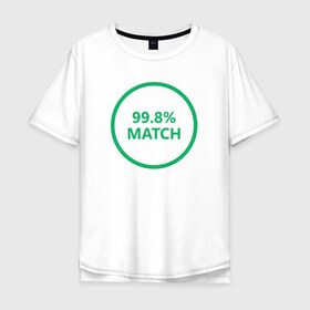 Мужская футболка хлопок Oversize с принтом Match в Новосибирске, 100% хлопок | свободный крой, круглый ворот, “спинка” длиннее передней части | black mirror | черное зеркало
