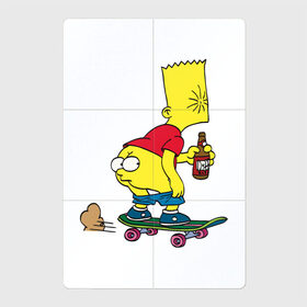 Магнитный плакат 2Х3 с принтом Bart Simpson в Новосибирске, Полимерный материал с магнитным слоем | 6 деталей размером 9*9 см | Тематика изображения на принте: skate | барт | борд | скейт