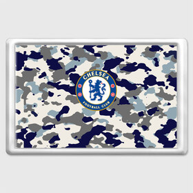 Магнит 45*70 с принтом FC Chelsea Camouflage в Новосибирске, Пластик | Размер: 78*52 мм; Размер печати: 70*45 | Тематика изображения на принте: 