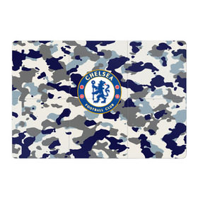 Магнитный плакат 3Х2 с принтом FC Chelsea Camouflage в Новосибирске, Полимерный материал с магнитным слоем | 6 деталей размером 9*9 см | Тематика изображения на принте: 