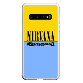 Чехол для Samsung Galaxy S10 с принтом Nirvana nevermino в Новосибирске, Силикон | Область печати: задняя сторона чехла, без боковых панелей | cobain | kurt | nevermino | nirvana | альтернативный | гранж | грол | группа | дональд | кобейн | курт | музыка | надпись | нервана | нирвана | новоселич | певец | рок | смайл | смайлик | солист