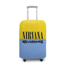 Чехол для чемодана 3D с принтом Nirvana nevermino в Новосибирске, 86% полиэфир, 14% спандекс | двустороннее нанесение принта, прорези для ручек и колес | cobain | kurt | nevermino | nirvana | альтернативный | гранж | грол | группа | дональд | кобейн | курт | музыка | надпись | нервана | нирвана | новоселич | певец | рок | смайл | смайлик | солист